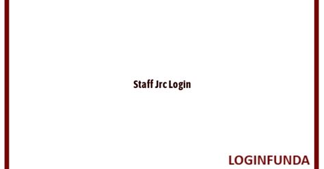jrc staff login